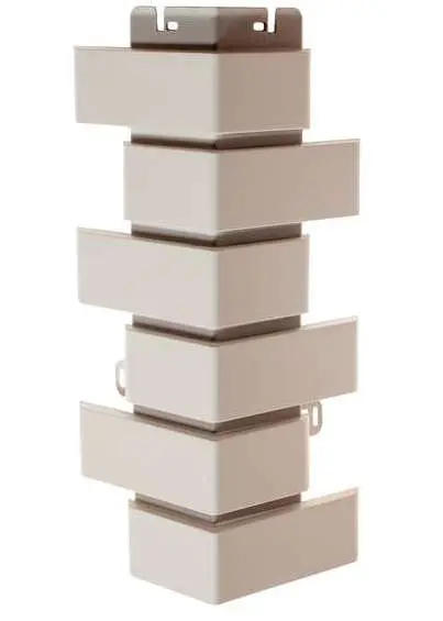 Наружный угол Кирпич Клинкерный, цвет Белый, 450 x 160 x 31 мм