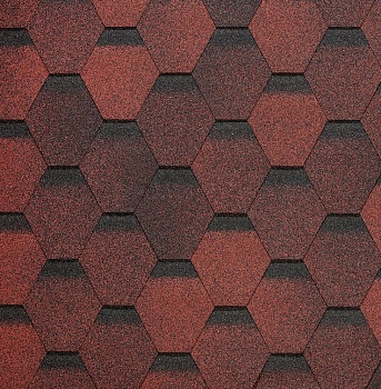 Мягкая кровля Docke Basic Шестигранник Красный (1 кв.м) Мягкая кровля Docke Basic Шестигранник Красный (1 кв.м)