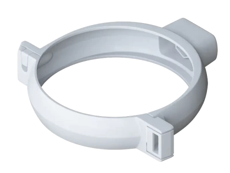 Хомут трубы, ПВХ, серия Элит, цвет Белый