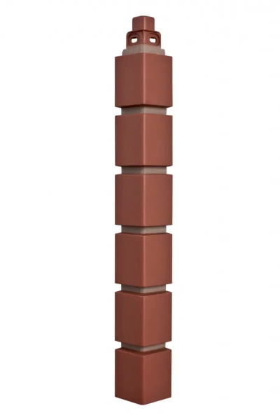 Наружный угол Кирпич Клинкерный, цвет Жжёный, 460 x 50 x 21 мм