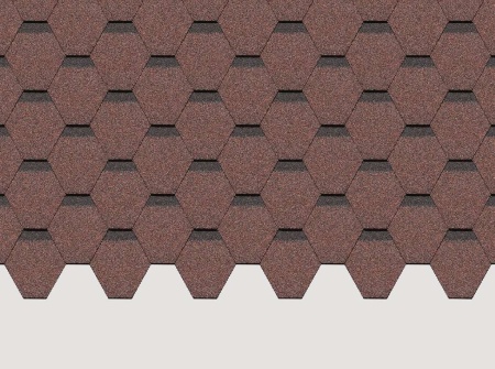 Гибкая черепица Standard, Сота, Красный Гибкая черепица Standard, Сота, Красный