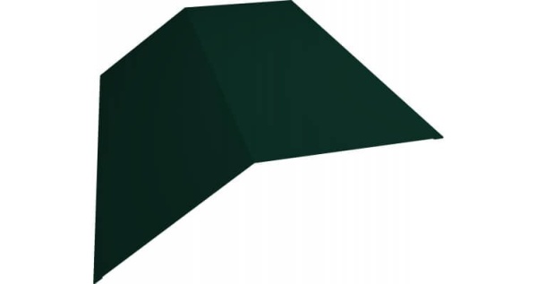 Планка конька плоского GRAND LINE 145х145х2000 мм 0,45 мм PE с пленкой RAL 6005