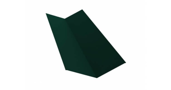 Планка ендовы верхней GRAND LINE 145х145х2000 мм 0,5 мм Satin с пленкой RAL 6005