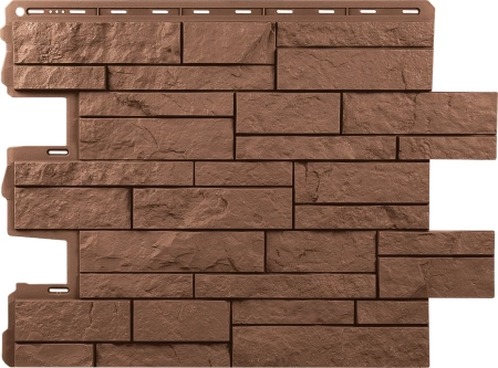 Фасадная панель Шотландия ЭКО, цвет Терракотовый