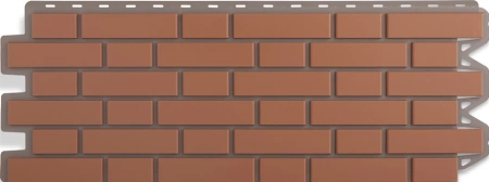Фасадная панель Кирпич Клинкерный, цвет Красный