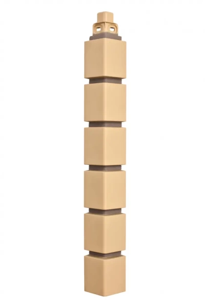 Наружный угол Кирпич Клинкерный, цвет Жёлтый, 460 x 50 x 21 мм