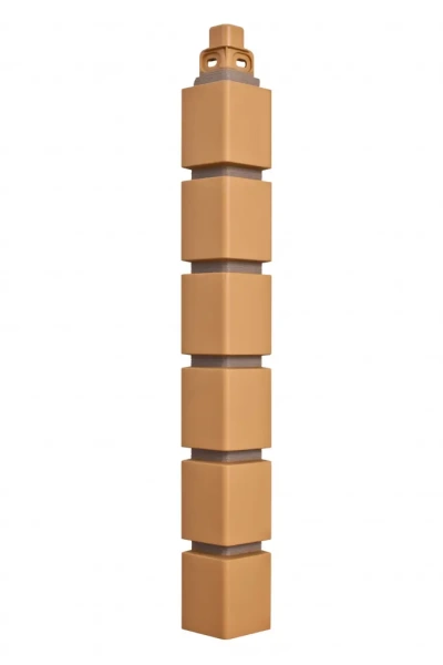 Наружный угол Кирпич Клинкерный, цвет Бежевый, 460 x 50 x 21 мм