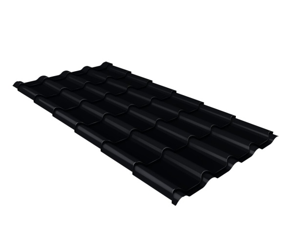 Металлочерепица GRAND LINE Kvinta Plus 1210 0,5 Quarzit lite RAL 9005