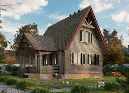 Ламинированная черепица Серия Dragon Standard, окисленная медь Ламинированная черепица Серия Dragon Standard, окисленная медь