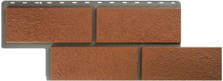 Фасадная панель Камень Неаполитанский, цвет Терракотовый