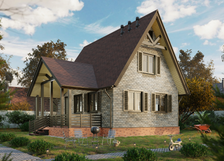 Гибкая черепица Europa, Сланец, Коричневый Гибкая черепица Europa, Сланец, Коричневый