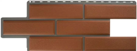 Фасадная панель Камень Венецианский, цвет Терракотовый