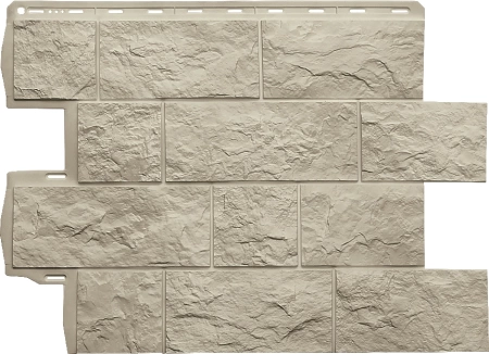 Фасадная панель Туф ЭКО, цвет Кремовый