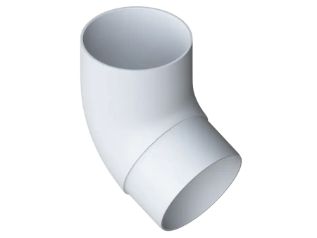 Колено трубы 67°, ПВХ, серия Элит, цвет Белый