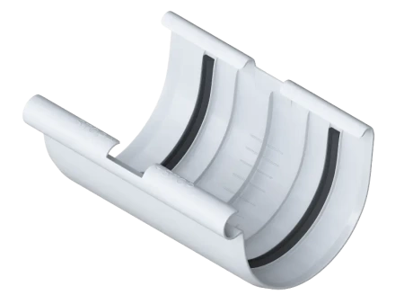 Муфта жёлоба, ПВХ, серия Элит, цвет Белый