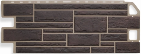 Фасадная панель Камень, цвет Жжёный