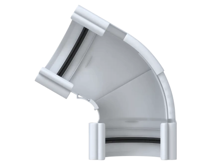 Угол жёлоба 120-145°, ПВХ, серия Элит, цвет Белый