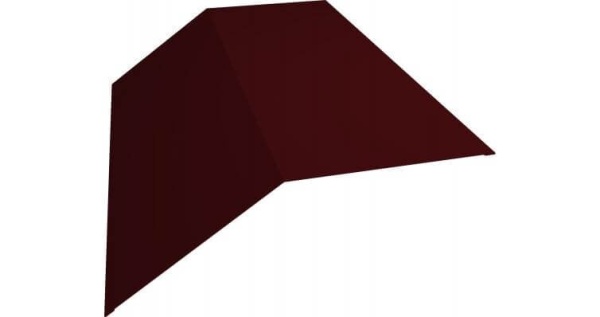 Планка конька плоского GRAND LINE 145х145х2000 мм 0,5 мм Satin с пленкой RAL 3005