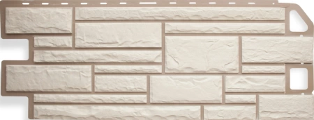 Фасадная панель Камень, цвет Белый