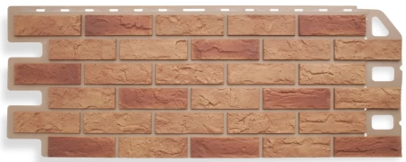 Фасадная панель Кирпич, цвет Бежевый Комби Фасадная панель Кирпич, цвет Бежевый Комби
